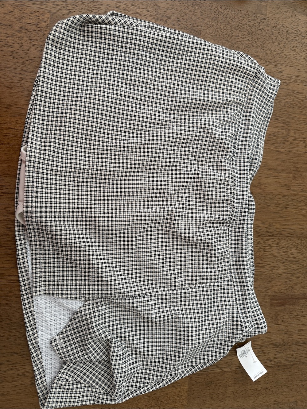 Old Navy Black and White Gingham Swim Skirt